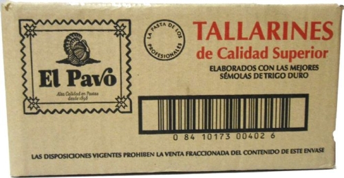 TALLARINES EL PAVO 6 KG.